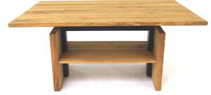 Tavolino >2136< in rovere massiccio, rovere - 105x47x65cm (LxAxP)