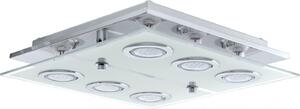 Plafoniera LED in cromo e vetro CABO