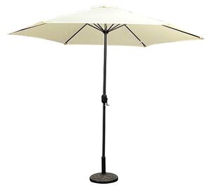 Ombrellone da Giardino Ø3x2,4 m Palo Ø38 mm in Acciaio Copertura Ecrù