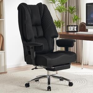 Sedia da ufficio ergonomica, dimensioni extra large, capacità di carico di 200 kg, seduta di 57,5 cm, rivestita in tessuto a rete