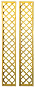 Set 2 Pannelli Grigliati per Rampicanti 30x180 cm in Legno Naturale