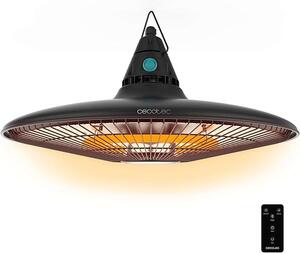 Ventilatore riscaldante da esterno elettrico, da montare a soffitto, modello ReadyWarm 1500 Power Ceiling, 1500 W, tecnologia alogena, grado di protezione IP65, telecomando, area di copertura 10 m²