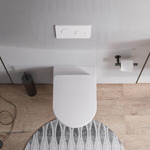 WC sospeso senza bordo VIVEO bianco lucido incl. coperchio del WC con chiusura soft-close