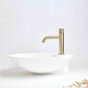 SANYCCES LOOP K ColdOpen Miscelatore monocomando per lavabo 17,3 cm, oro spazzolato