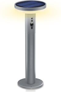 Lampada solare com-four® con sensore di movimento - Lampada da giardino o da terrazza per uso esterno - Lampada con sensore di movimento, picchetto e supporto per superfici piane
