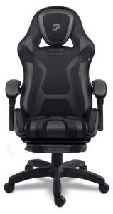 Sedia da gaming ergonomica con poggiapiedi - Sedia da scrivania regolabile, altezza seduta 42-52 cm - Design moderno