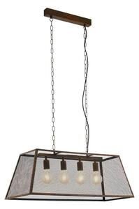 Amesbury lampada a sospensione a 4 luci nera