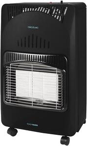 Stufa a gas butano Ready Warm 4000 Slim Fold. Potenza: 4200W, pieghevole, con piastra in ceramica, 3 modalità, compatibile con bombole di gas da 10 kg, sistema di sicurezza triplo, 4 ruote multidirezionali, copertura fino a 30 metri quadrati