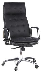 Sedia da ufficio per manager - in pelle nera - altezza 130 cm - ergonomica - sedia da ufficio - sedia girevole