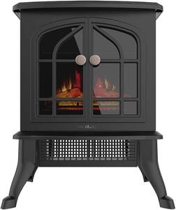 Camino elettrico da pavimento ReadyWarm 2000 Flames. Potenza: 2000 W, 2 livelli di potenza, termostato regolabile e controllo delle fiamme indipendente, area di copertura: 25 m2