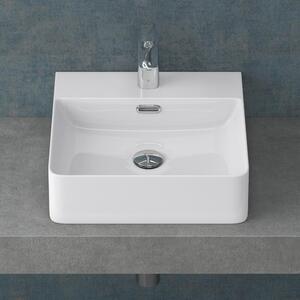 Mai & Mai lavabo da appoggio Lavabo in ceramica bianca lucida 42x42x12cm incl. nano rivestimento Meissen201