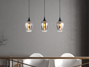 Lampada a sospensione Beam in vetro fumé, larghezza 83 cm