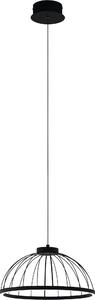 EGLO Lampada a sospensione LED Bogotenillo, lampada a sospensione vintage, lampada a sospensione in acciaio e plastica, lampada da tavolo in nero, lampada da soggiorno, Ø 38 cm