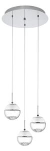 Eglo 93709 Montefio 1 LED lampada a sospensione a 3 luci Ø 40cm bianco chiaro cromo