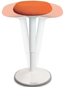 Sgabello ergonomico - Sedia da scrivania - Regolabile in altezza - Arancione