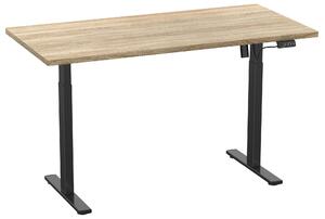 Scrivania LonaE con funzione alza/abbassa elettrica, 160x80x71-120cm, decoro rovere, nero
