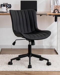 Sedia da ufficio ergonomica, rivestita in ecopelle, regolabile in altezza e con funzione di inclinazione