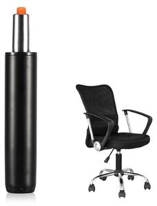 Ammortizzatore a gas per sedie da ufficio, capacità di carico 450 kg, altezza regolabile da 245 a 400 mm, colore nero
