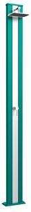 Doccia Solare da Esterno Giardino 30L Miscelatore Arkema Spring S Fascia Inox Light Blu