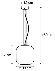 Set di 2 lampade a sospensione design nero vetro fumé - BLISS