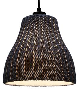 Plafoniera moderna in cotone lavorato a maglia modello - Nagano pigeon blue, 23*21*21 cm, plafoniere classiche e moderne