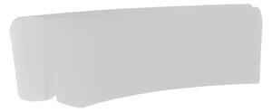 Panca da Esterno Seduta Modulare 120x50 cm in Resina Arkema Althea Bianco