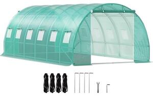 Serra ad arco Serra 6,1x3x2,1 m- Serra a pellicola con struttura in acciaio zincato e telo in PE- Serra a tunnel, impermeabile e resistente ai raggi UV- Serra per pomodori- Ideale per la coltivazione di ortaggi e fiori