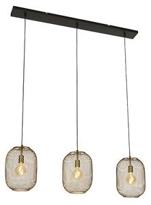 Lampada a sospensione moderna in ottone a 3 luci - WAYA Mesh