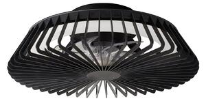 Ventilatore da soffitto LED Himalaya Mini nero DC silenzioso - Mantra Mantra Iluminación, Himalaya Mini, dimmerabile, Nero, Soggiorno, Plastica, Moderno