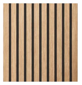 Divina Home Set 12 pz Pannello Decorativo a Listelli in Legno Doghe MDF e Feltro PET 60x60 Rivestimento Murale Fonoassorbente Rovere - DH104818