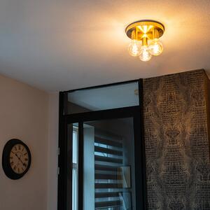 Lampada da soffitto Art Déco rotonda dorata - Facil 3