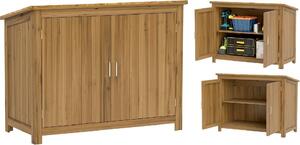 VivaGarden Armadietto da Esterno / Balcone in Legno 2 Ante Dimensioni 110x50x85 cm colore Marrone