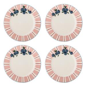Set di piatti da dolce rosa/color crema in gres 4 pz ø 20,5 cm Carry – Bloomingville