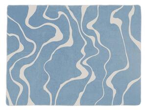 Coperta blu/color crema 150x200 cm Felu – noo.ma