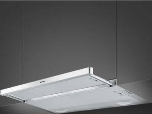 Smeg Cappa cucina Aspirante da Incasso Sottopensile Larghezza 90 cm con Frontalino a Vista colore Silver - KSET91E2