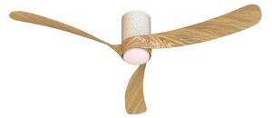 Ventilatore da soffitto LED Nemo II L bianco/legno DC silenzioso - Mantra Mantra Iluminación, Nemo II L, dimmerabile, Bianco, Soggiorno, Metallo, Moderno