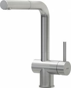 ELLECI Miscelatore Cucina con Beccuccio Estraibile Leva Sanitaria colore Inox Aluna Plus - MIKA02IN