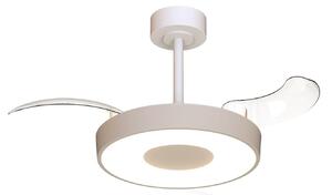 Ventilatore da soffitto LED Smart Coin Mini beige/bianco DC - Mantra Mantra Iluminación, Coin Mini, dimmerabile, Beige, Soggiorno, Metallo, Moderno