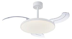 Ventilatore da soffitto LED Slim Mini bianco DC silenzioso CCT - Mantra Mantra Iluminación, Slim Mini, dimmerabile, Bianco, Soggiorno, Metallo, Moderno