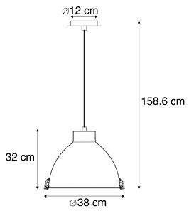 Set di 2 lampade a sospensione bianco 38 cm dimm - ANTEROS