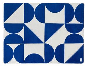 Coperta blu/color crema 150x200 cm Tul – noo.ma