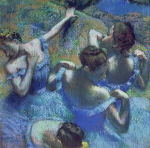 Degas, Edgar - Riproduzione Blue Dancers c 1899, (40 x 40 cm)