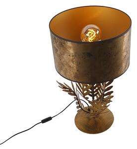 Lampada da tavolo vintage oro paralume bronzo - BOTANICA