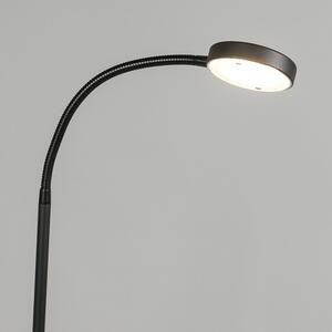 Lampada da terra moderna nera LED - TRAX