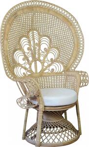 VivaGarden Poltrona da Esterno con Cuscini in fibra naturale Dimensioni 105x68x147 cm colore Beige - Sunset