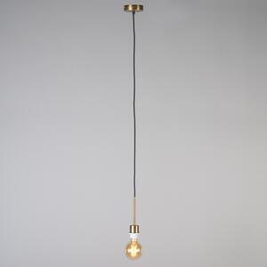 Lampada a sospensione moderna in bronzo con paralume 45 cm bianco - COMBI 1
