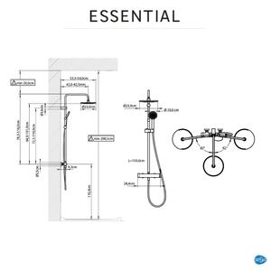 Colonna doccia Essential Sensea con rubinetto manuale
