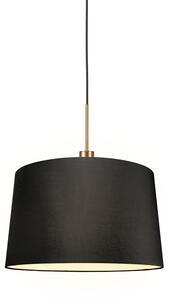 Lampada a sospensione moderna bronzo con paralume 45 cm nero - Combi 1