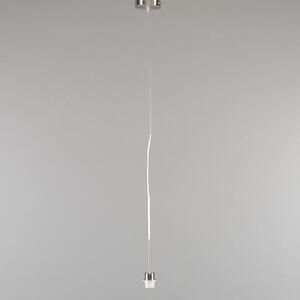 Lampada a sospensione moderna in acciaio 45 cm con paralume bianco - COMBI 1
