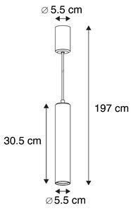 Set di 2 lampade a sospensione design bianco - TUBA Small